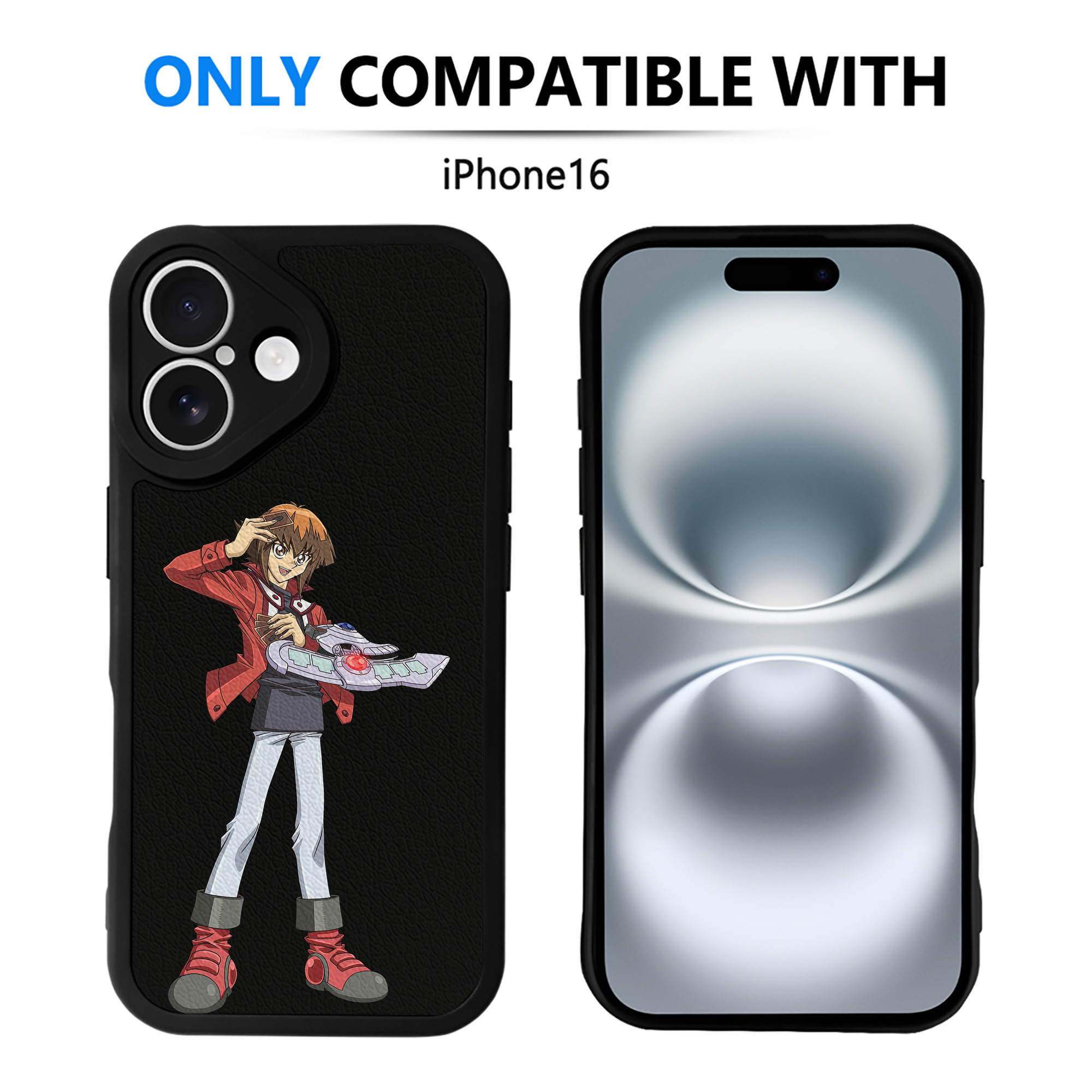 遊☆戯☆王 Yu-Gi-Oh! 【iPhone 16シリーズ対応】シリコンスマホケース（レザー調） 材質：シリコン